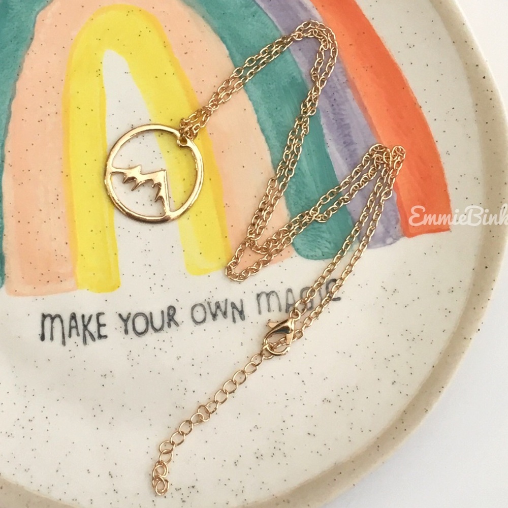 ✨3for$38✨ New FP Wanderlust Mountain Explore Pendant Necklace | Travel - Picture 3 of 14